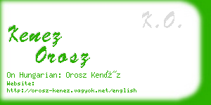 kenez orosz business card